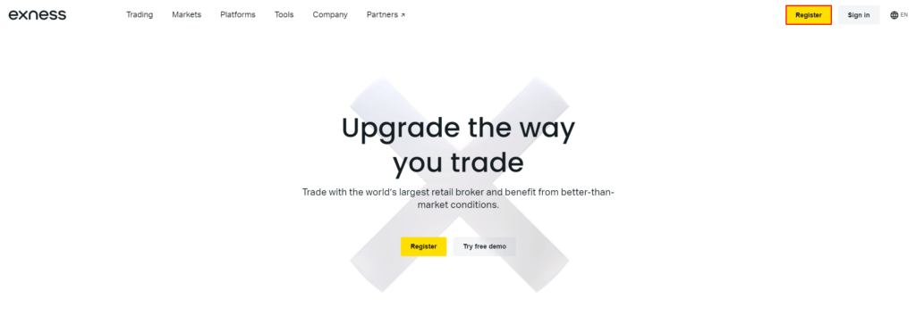 Exness Sign up